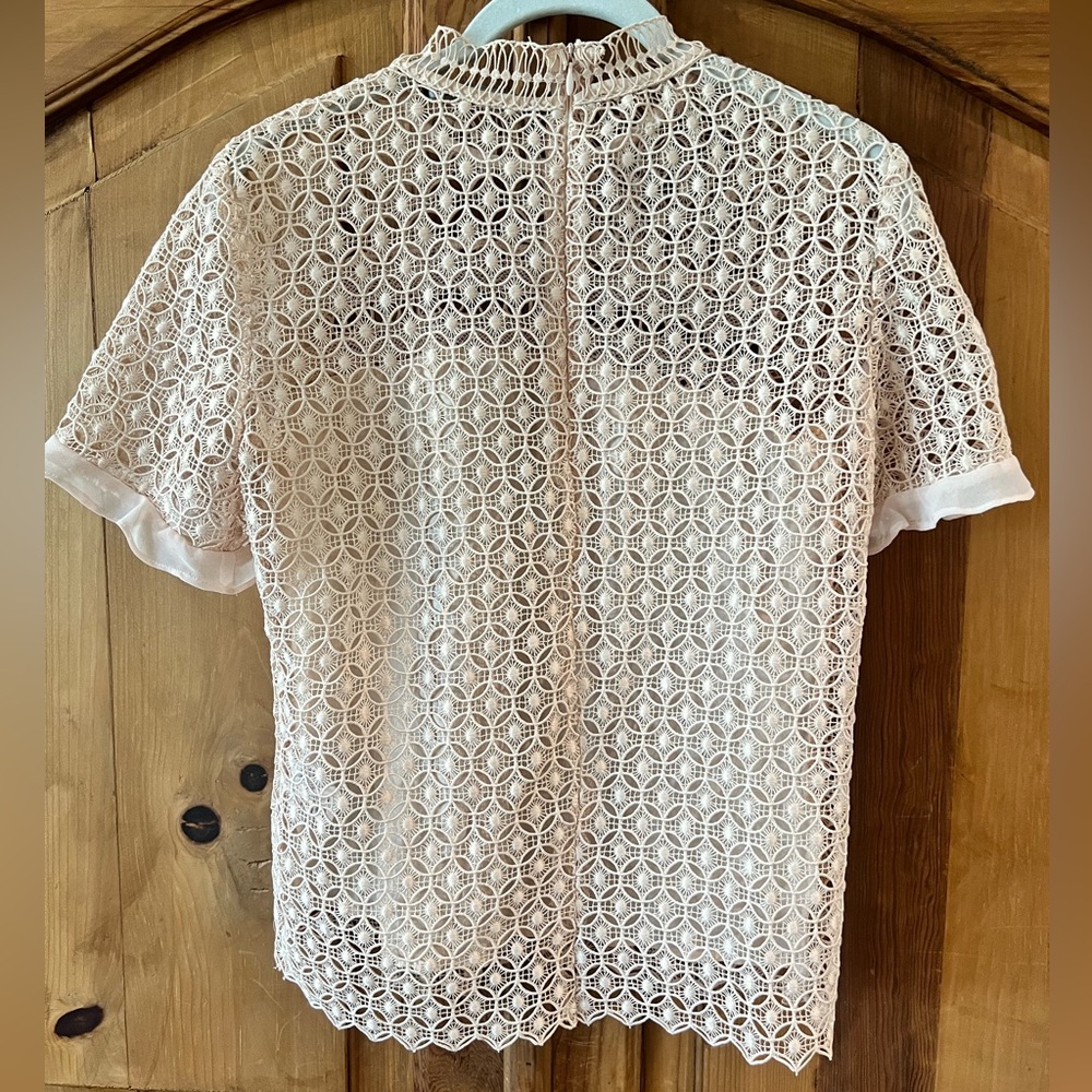 Zara- Crochet Blush Blouse.   Size XS - Picture 2 of 11